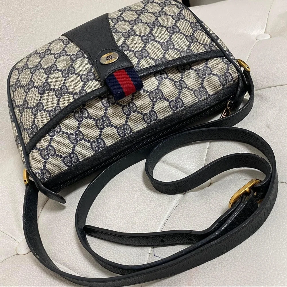 Gucci Ophidia GG Blue Coated Canvas Crossbody bag - Picture 4 of 10